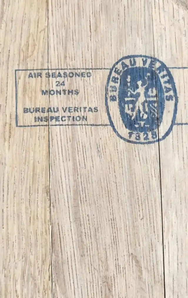 Vintage Solid French Oak Wine Barrel Top Tray - Photo 7