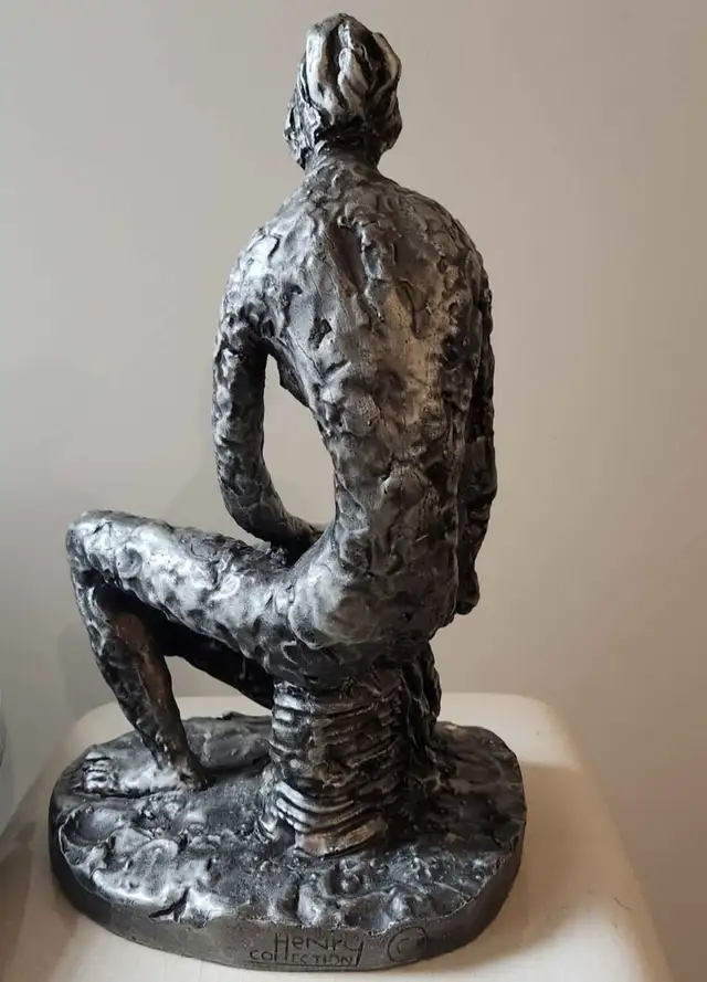 Vintage Brutalist Mother Child Art Sculpture - Photo 5