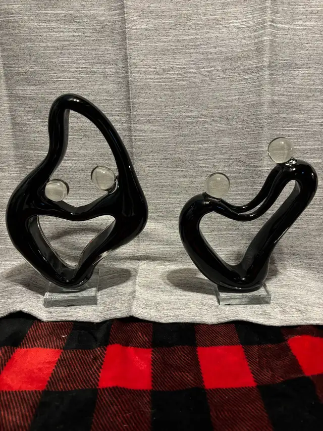 Black Glass Dancing Statues $35