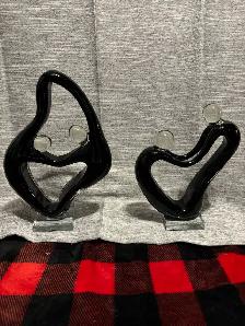 Black Glass Dancing Statues $35
