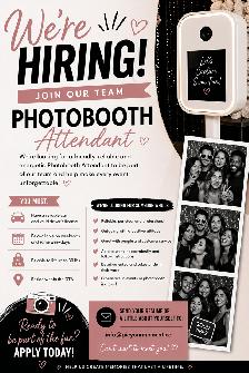 PHOTO-BOOTH ATTENDANT NEEDED