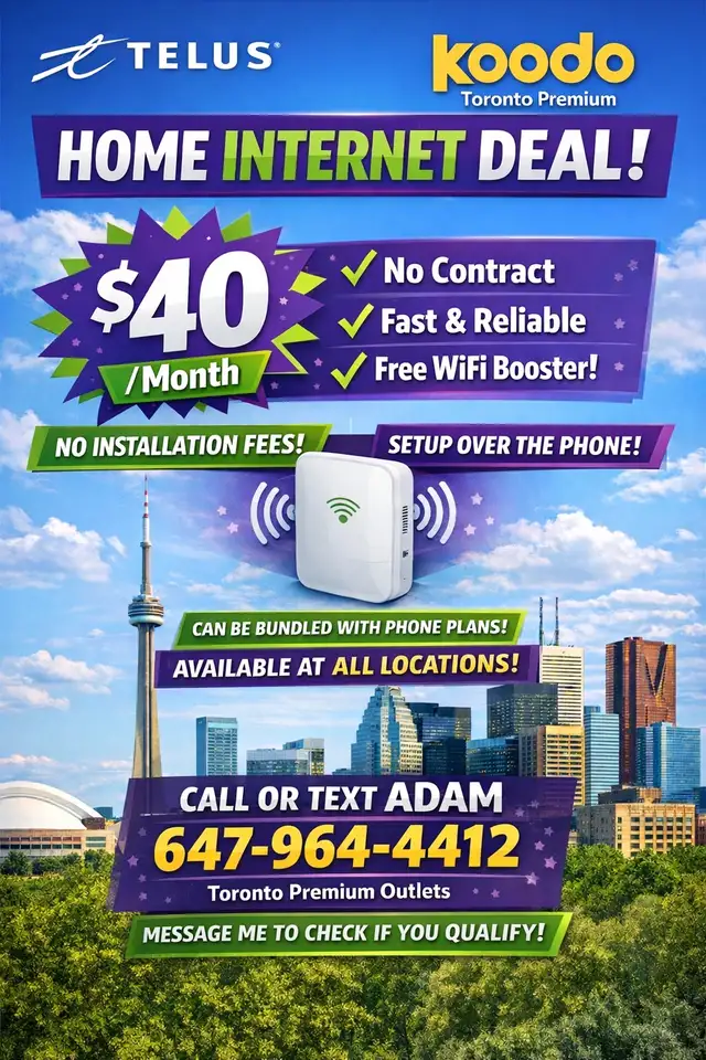 Unlimited Home Internet $40/Month – No Contract