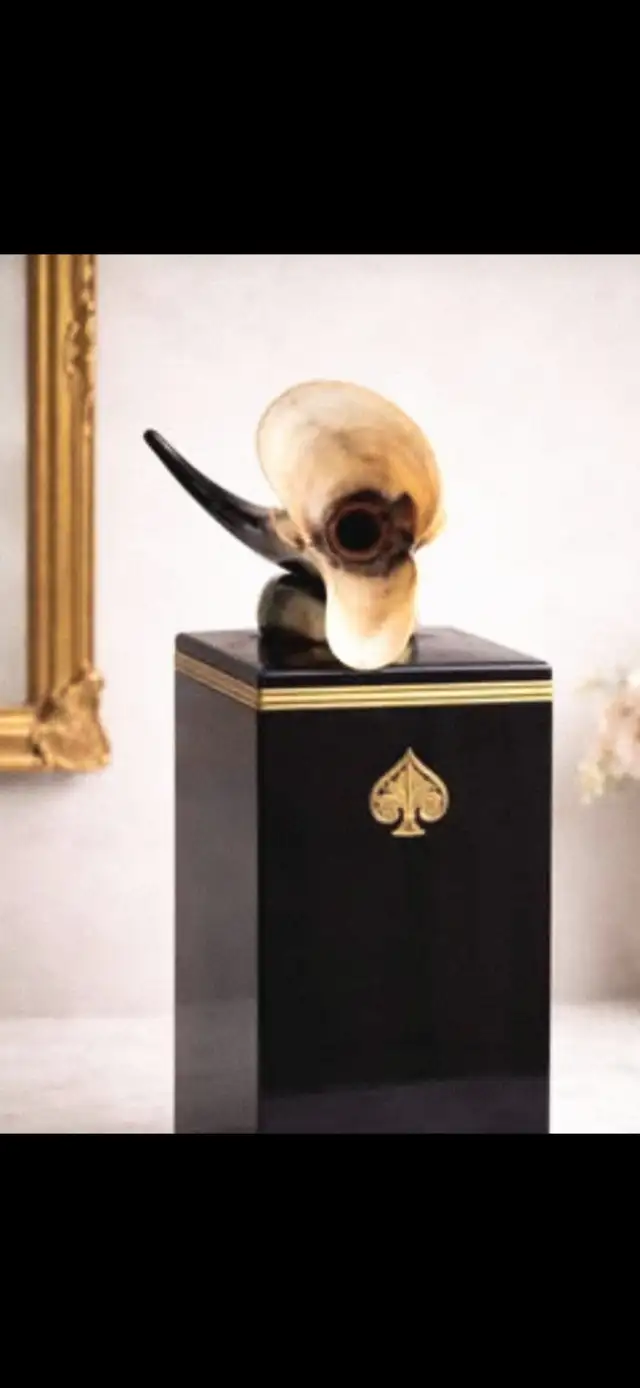 Vintage Horn Dolphin Fish Art Sculpture - Photo 2