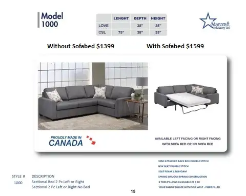 MIKE HAS LOTS OF SECTIONALS STARTING AT JUST $849! CHECK IT OUT