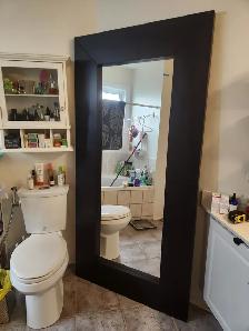 Ikea Full Length Mirror with Wood Frame