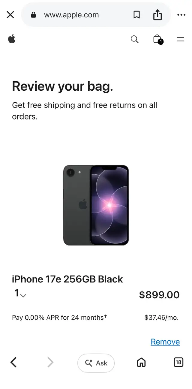 Apple iPhone 17e 256GB in Black - Brand New in Box - Photo 3