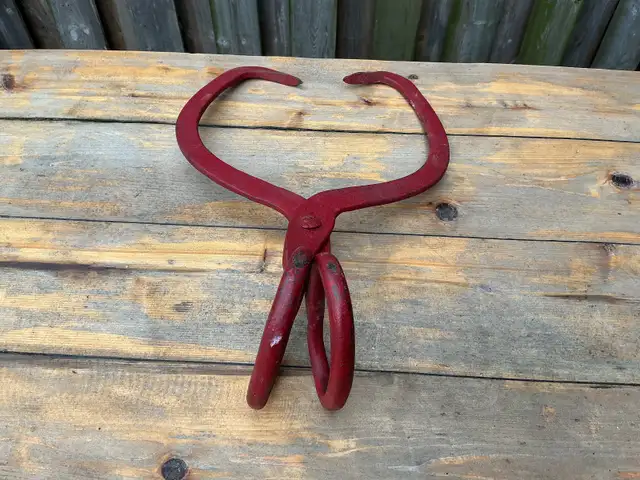 Antique Hand Forged Block Ice Tongs ! - Photo 3