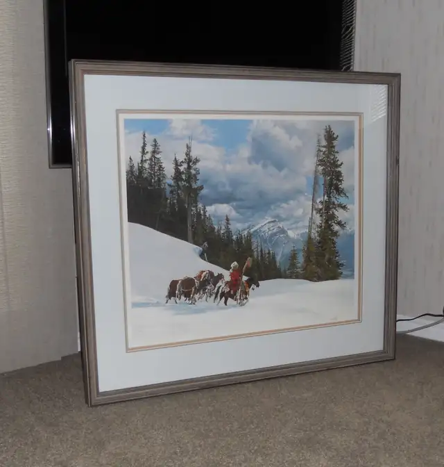 PAUL CALLE'S 'INTO THE GREAT ALONE'' FRAMED  SIGNED PRINT