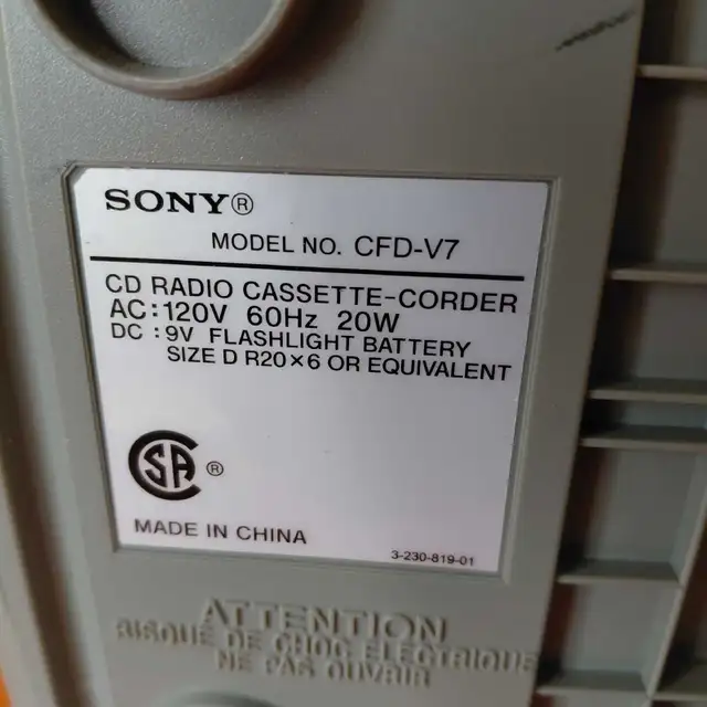 Radio Boombox Sony vintage AM FM CD Cassette - Photo 7