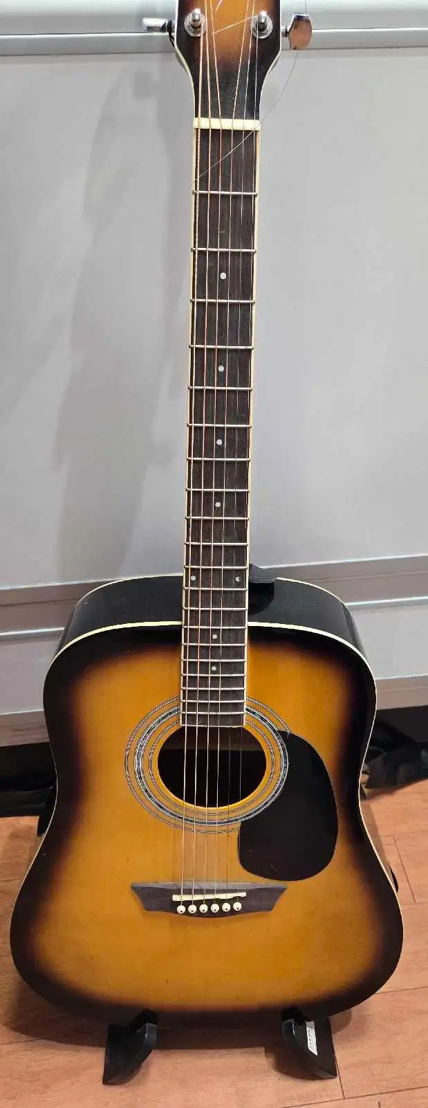 GEORGE WASHBURN ACOUSTIC GUITAR WITH STRAP