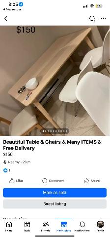 Beautiful IKEA Table & 2 Chairs & Free Delivery