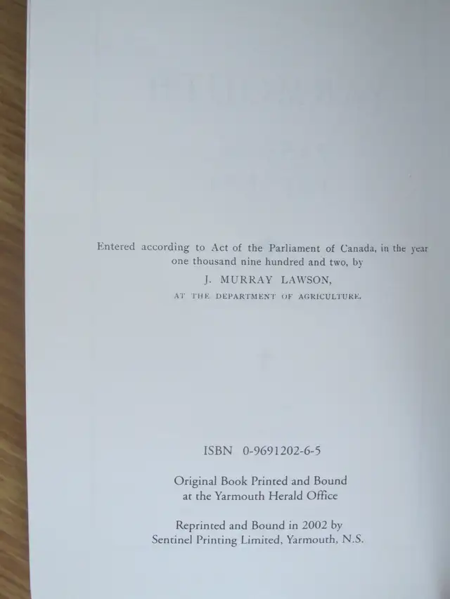 Yarmouth Past and Present a Book of Reminiscences - 2002 Reprint - Photo 3