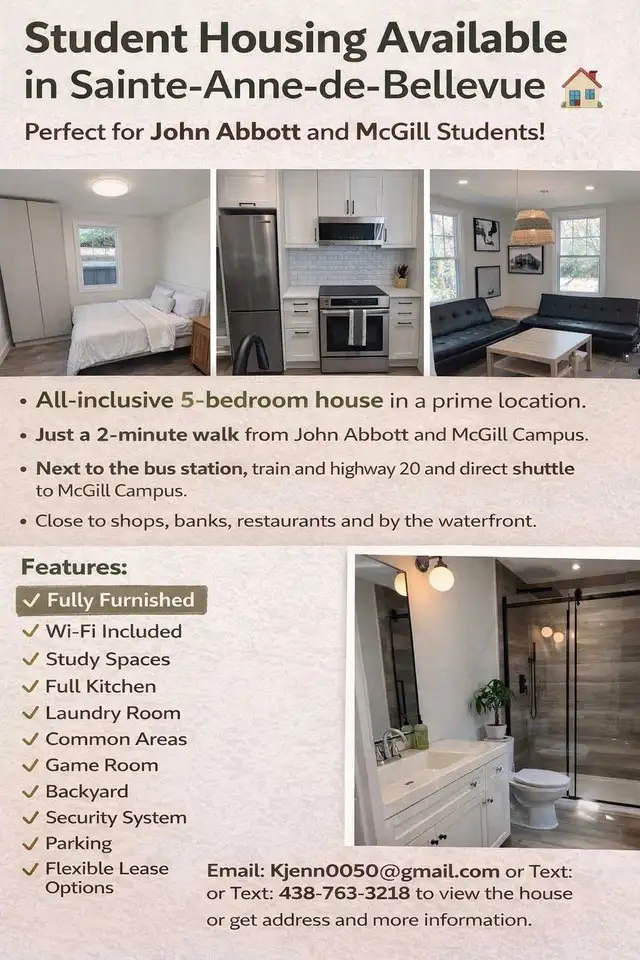 student Housing Available