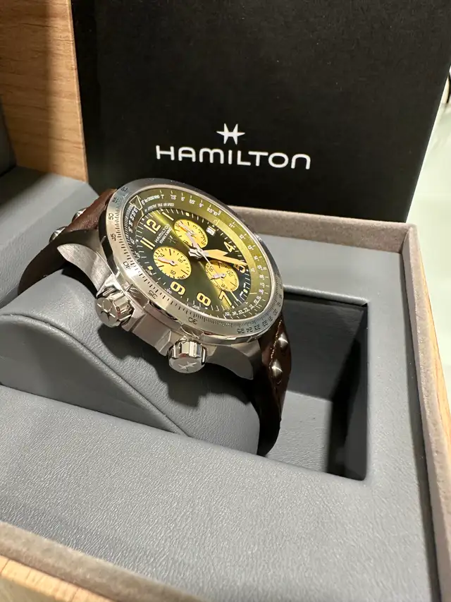 Khaki  Hamilton Aviation  X-Wind GMT WatcH