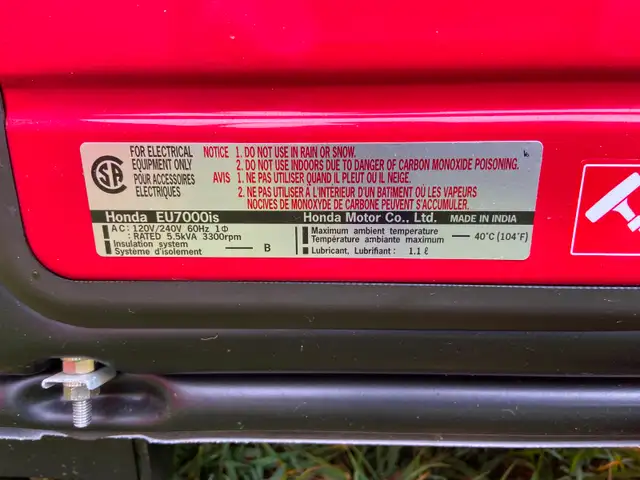 HONDA 7000 watt inverator generator - Photo 6