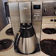 OSTER COFFEE MAKE, REAL NICE STAINLESS ST, CLEAN AND WORKS WELL.