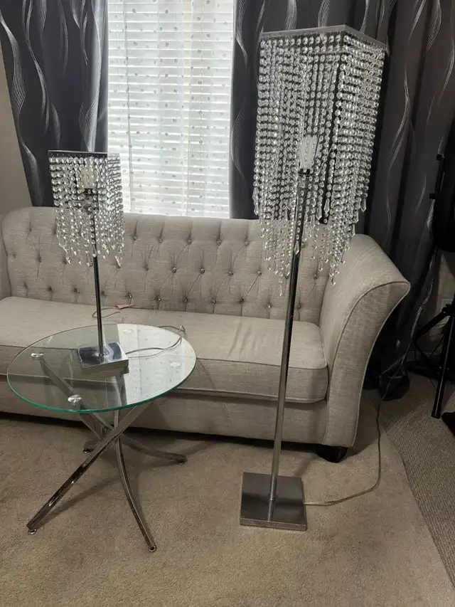 Crystal Floor lights and crystal table lights set