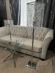 Crystal Floor lights and crystal table lights set