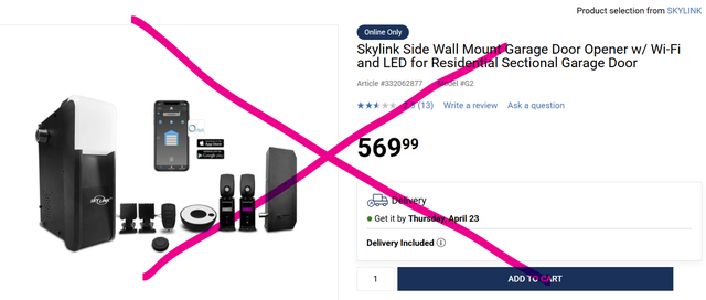 skylink side mount opener. $399 installed!! Call 226-998-8023 - Photo 2