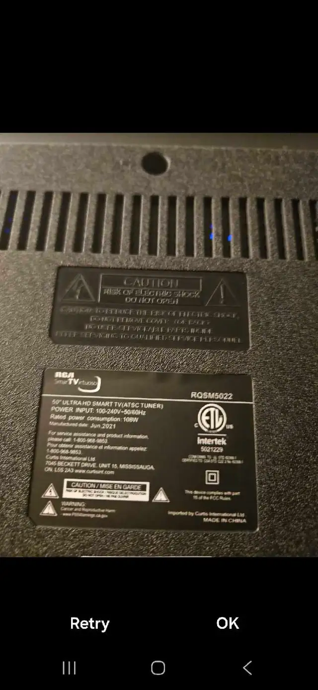 50' RCA Smart TV with controller - Photo 3