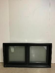 10883BH Fenêtre Battant HYBRIDE Noir/Noir verre sablé 54x28 1/2