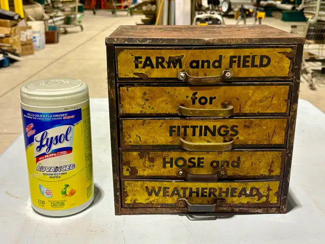 Vintage "Weatherhead" Metal Parts Cabinet (w Hardware Pieces) - Photo 10