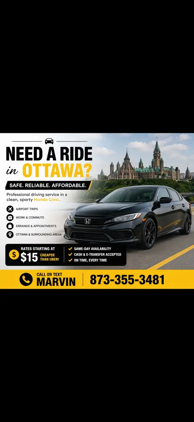 Need a ride in Ottawa