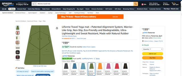 LIFORME Travel size Mat