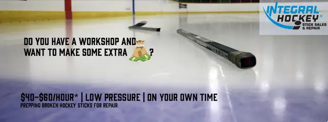 Make $40-$60/hr in your home workshop prepping hockey sticks