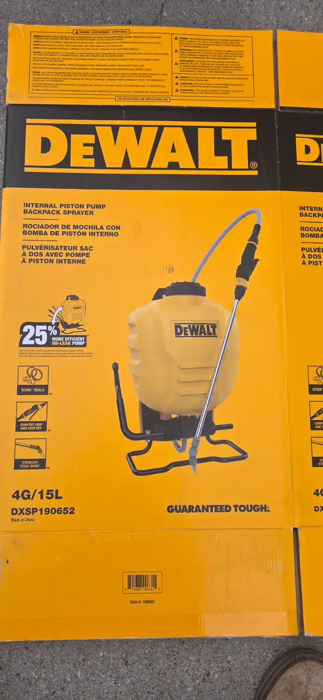 DeWalt back pack sprayer – like new - Photo 5