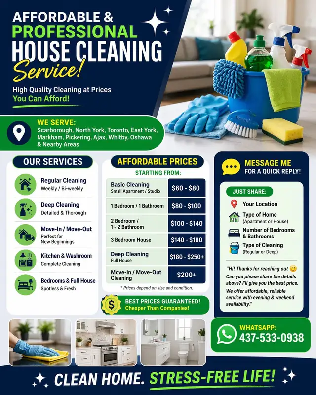 Affordable & Professional House Cleaning Service