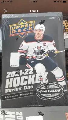 2021-22 Upper Deck hockey series 1 hobby box.