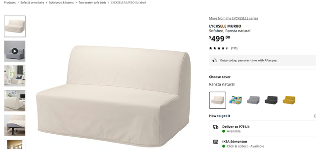 Moving Sale –IKEA Sofa Bed (LYCKSELE) – Like New - Photo 2