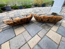 Iron railing planter X 2 - beautiful