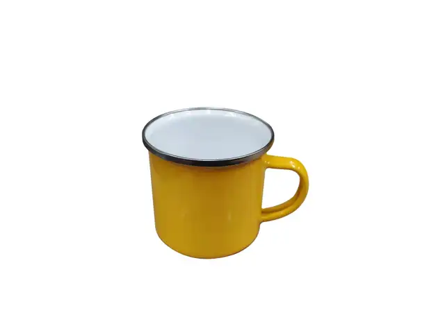 10Pc 12oz Fine Enamel Cup Silver Lip Mug Heat Press 000995 - Photo 5