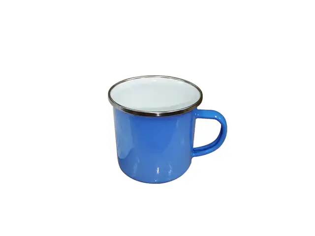 10Pc 12oz Fine Enamel Cup Silver Lip Mug Heat Press 000995 - Photo 8