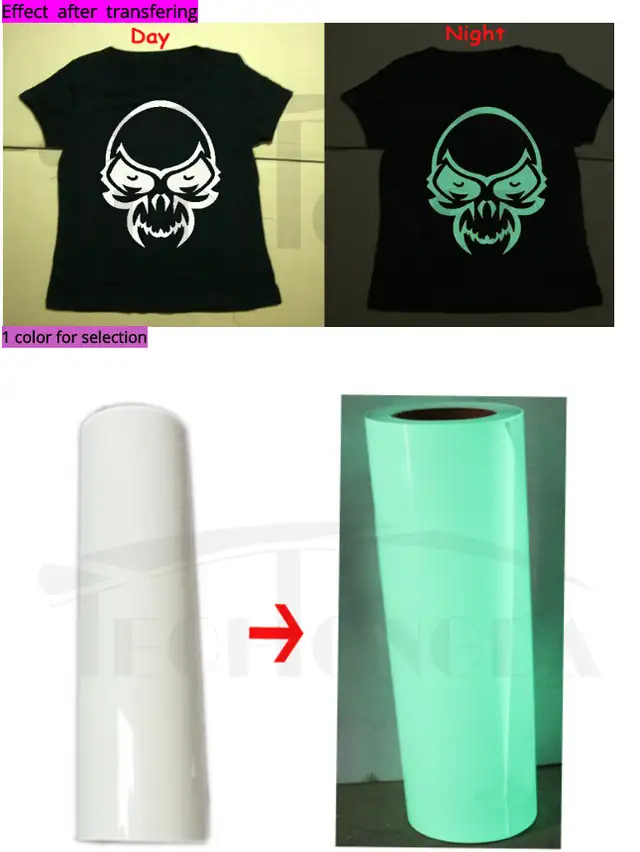 CDU-34 20inch x 1yard PU Heat Press Transfer Vinyl Glow 002334 - Photo 3