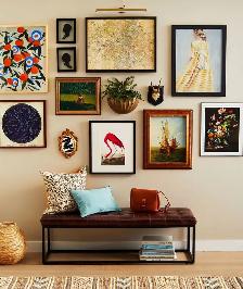 Custom Art Design, Framing & Installation. Gallery walls