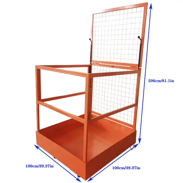Forklift Safety Cage Work Platform Lift Basket Fence 022404 - Photo 9