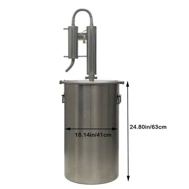 Stainless Steel Water Distiller Brew Kettle Maker Tank 170213 - Photo 10