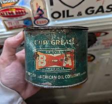 VINTAGE B-A CUP GREASE CAN BRITISH AMERICAN OIL