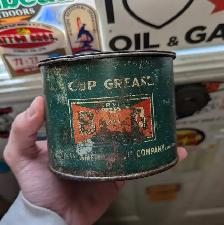 VINTAGE B-A CUP GREASE CAN BRITISH AMERICAN OIL - Photo 3