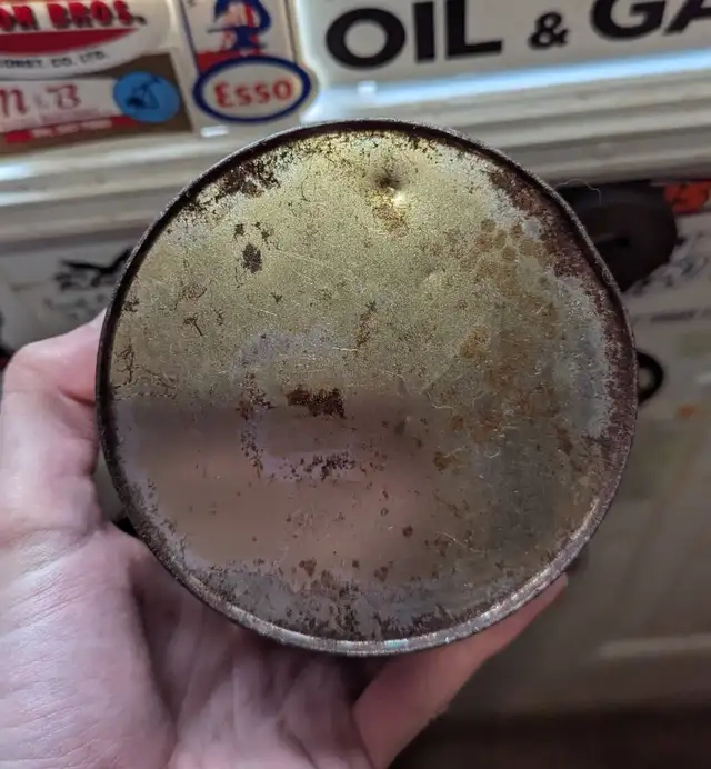 VINTAGE B-A CUP GREASE CAN BRITISH AMERICAN OIL - Photo 6
