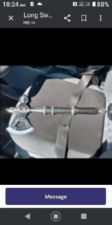 Kings Battle Axe   Long Sword Full tang by Windlass Craft $170