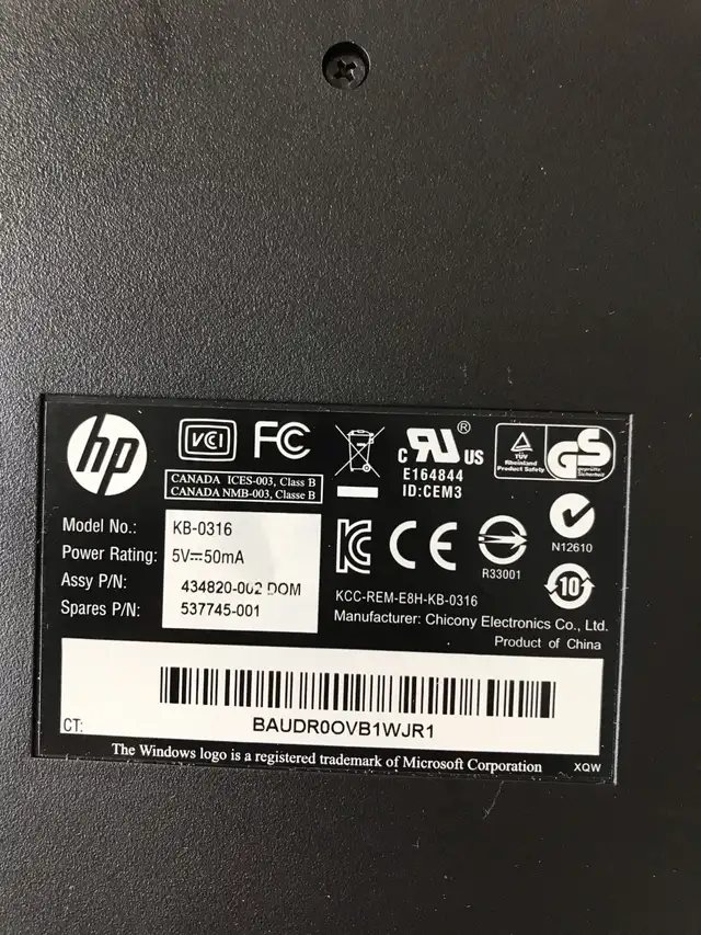 HP Hewlett Packard KB-0316 Keyboard, $6 each - Photo 5