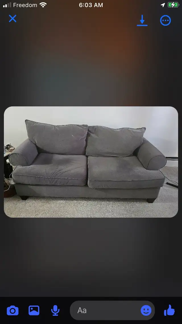 grey sofa