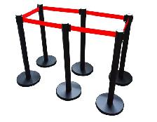 New 6pcs Retractable Belt Stanchion Post Queue Pole Crowd 170524