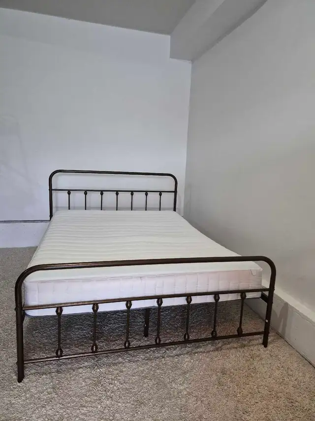 FREE DELIVERY Queen Size Metal Bedframe & Ikea Valevag Mattress - Photo 4