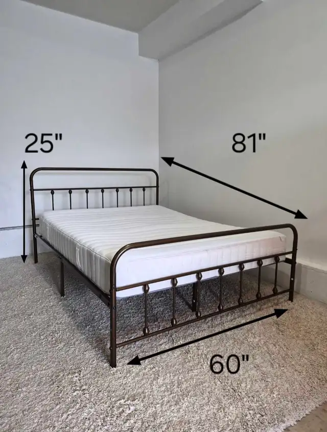 FREE DELIVERY Queen Size Metal Bedframe & Ikea Valevag Mattress - Photo 10