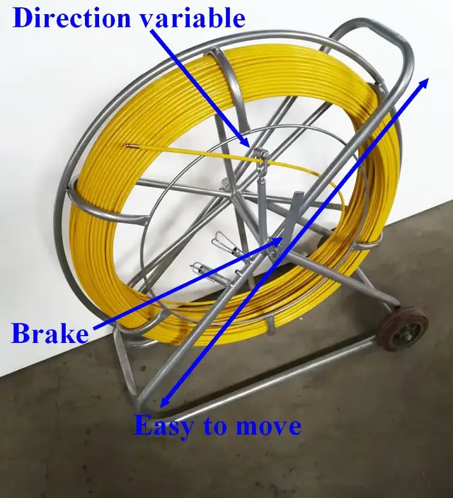 8mm Fish Tape Fiberglass Duct Rod Puller Wire Cable Run 170550 - Photo 4